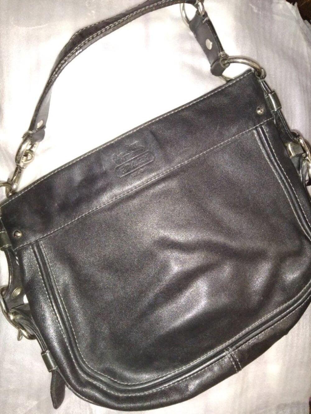 COACH ♥ Zoe Hobo Black Genuine Leather